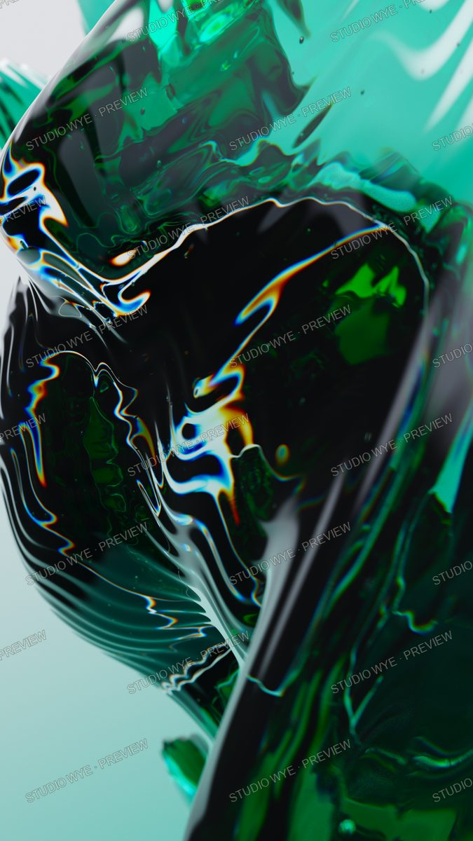 Emerald Refraction, original 3D artwork by Alex