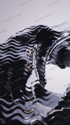 Silver Ripple, original 3D artwork by Alex